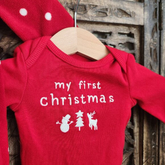 First Christmas Red Onsies, Twins , size NB - Picture 2 of 3